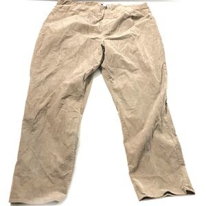Coldwater Creek Corduroy Pants Women Size 24W Tan Pull On Stretch Waist FLAW